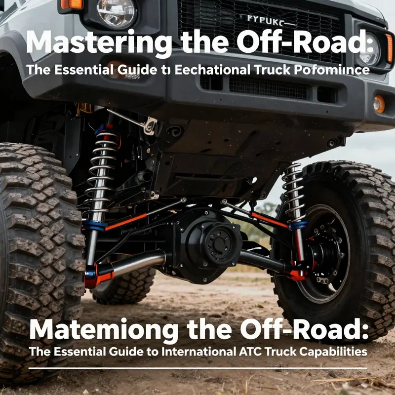 The International ATC Truck showcasing its superior off-road capabilities on a challenging construction site.