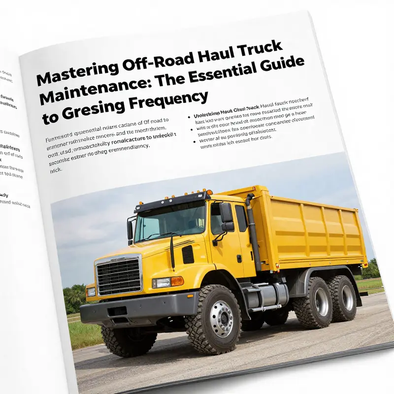 Daily greasing is crucial for the longevity of off-road haul trucks.