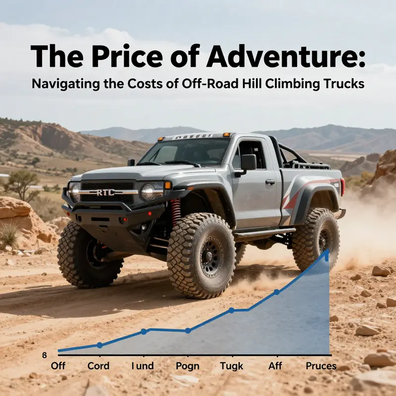 An off-road truck demonstrating raw power as it climbs a challenging hill, a metaphor for the various influences on pricing.