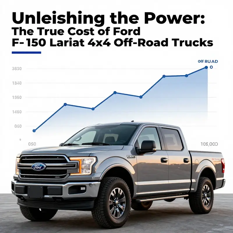 An overview of the Ford F-150 Lariat 4×4 Off-Road truck emphasizing its pricing structure.
