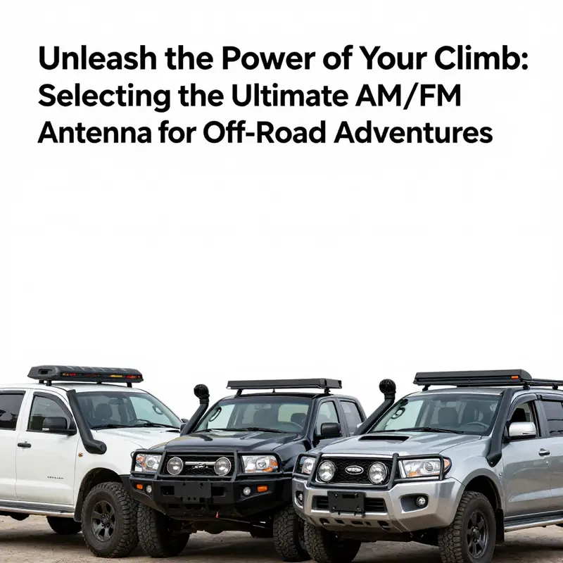 Durability is key; this image illustrates an off-road antenna’s rugged build withstanding harsh conditions.