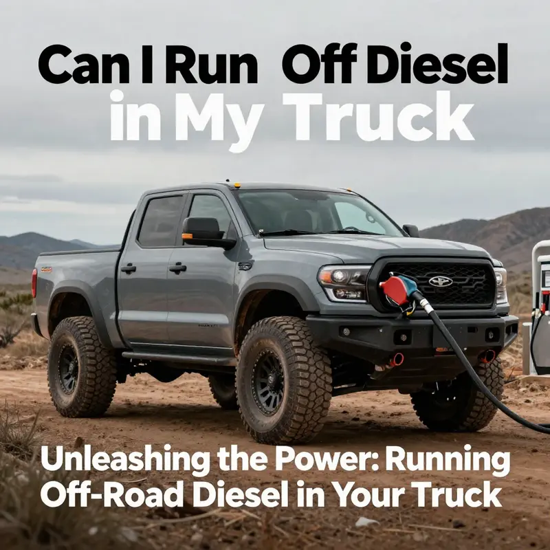An off-road truck being refueled with off-road diesel, emphasizing fuel compatibility.