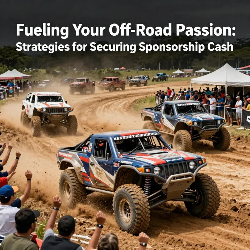 An off-road truck featuring various brand partnerships, symbolizing the rugged spirit of sponsorship.