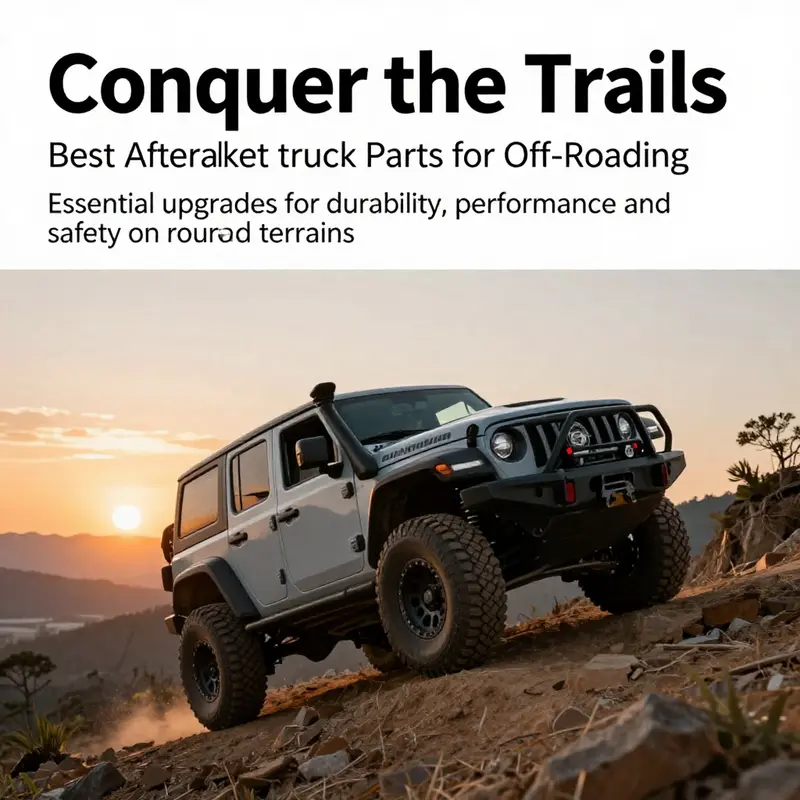 An adventurous off-road truck climbing a hill at sunset, symbolizing the thrill of off-road exploration.