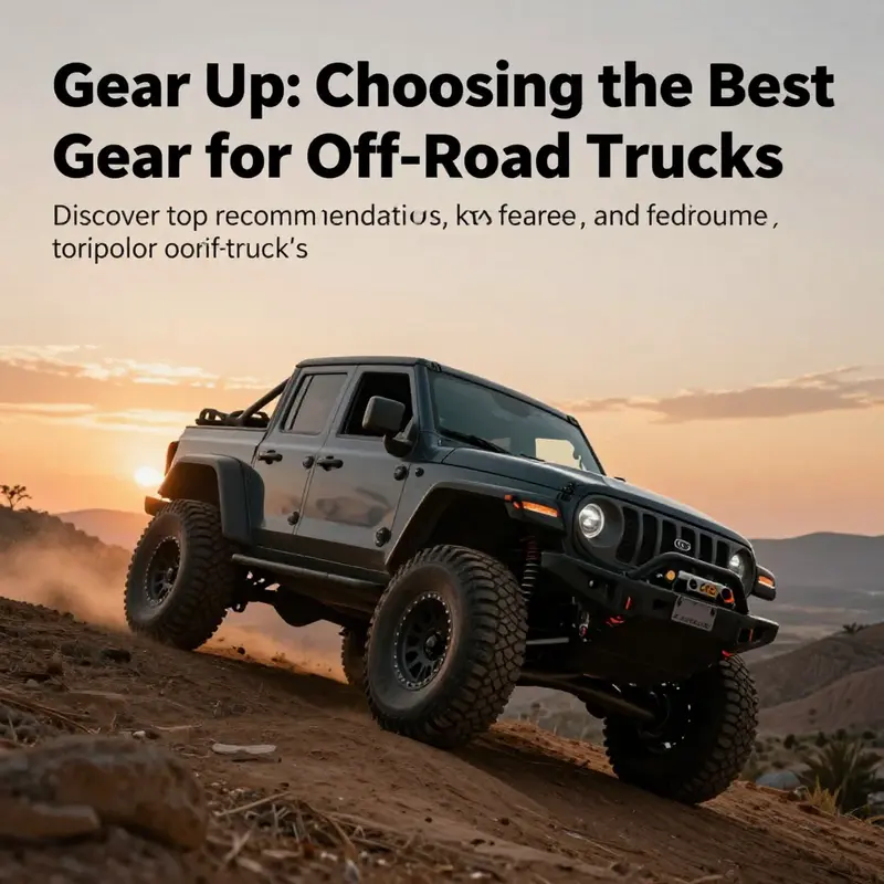 Off-road truck climbing a hill at sunrise, illustrating the adventure and excitement of off-road driving.