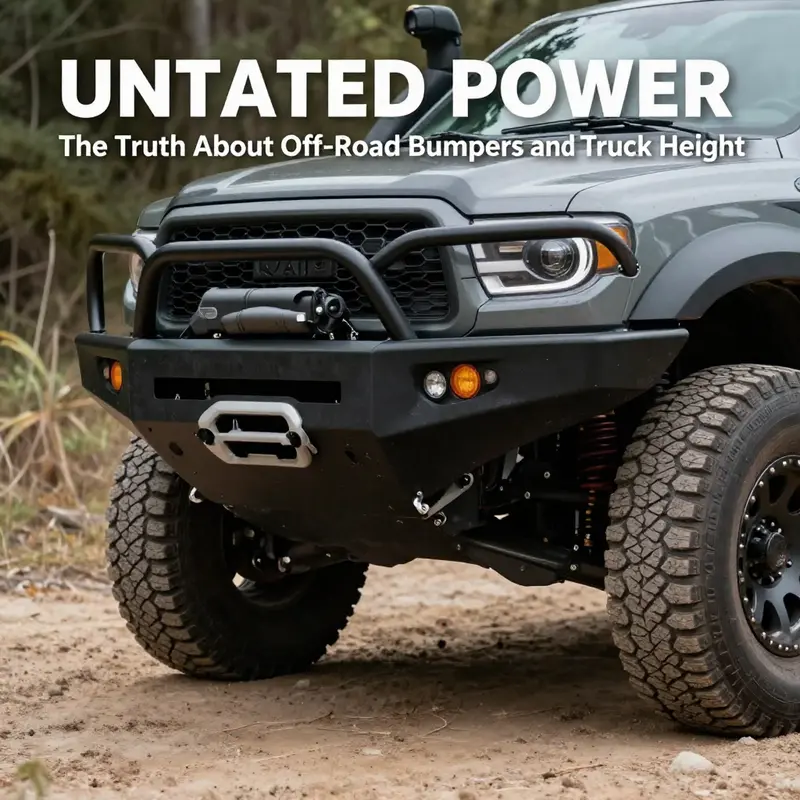 An off-road bumper enhances protection and maintains a truck’s original ride height.