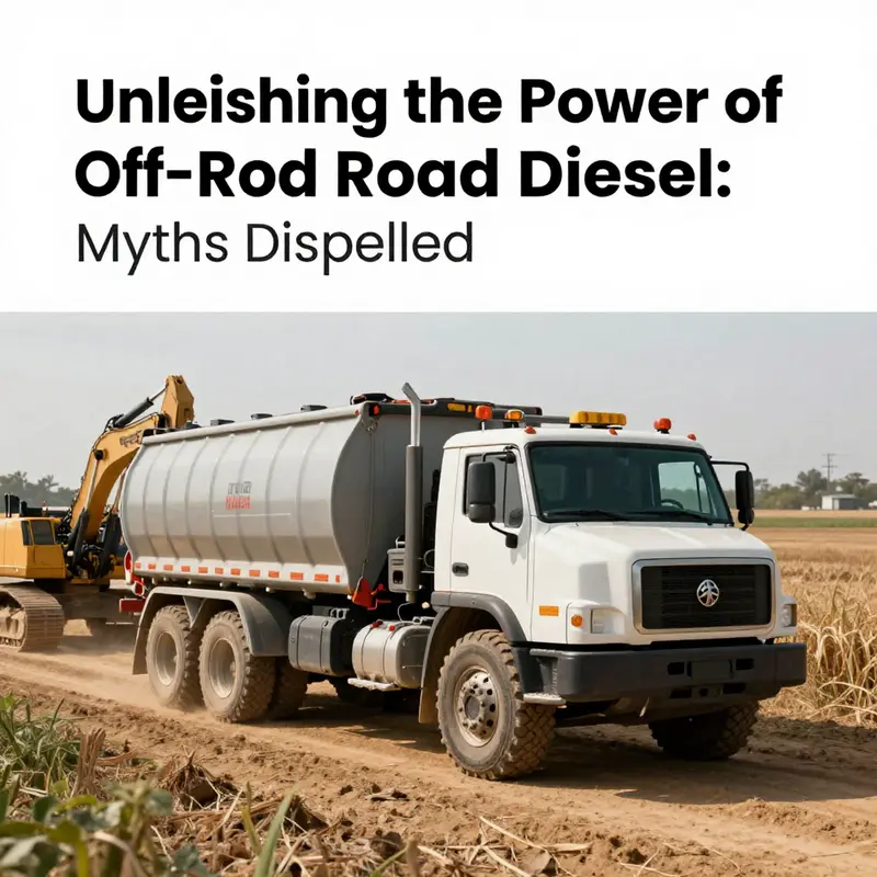 An off-road truck located in a controlled setting illustrating the legal context for using off-road diesel.