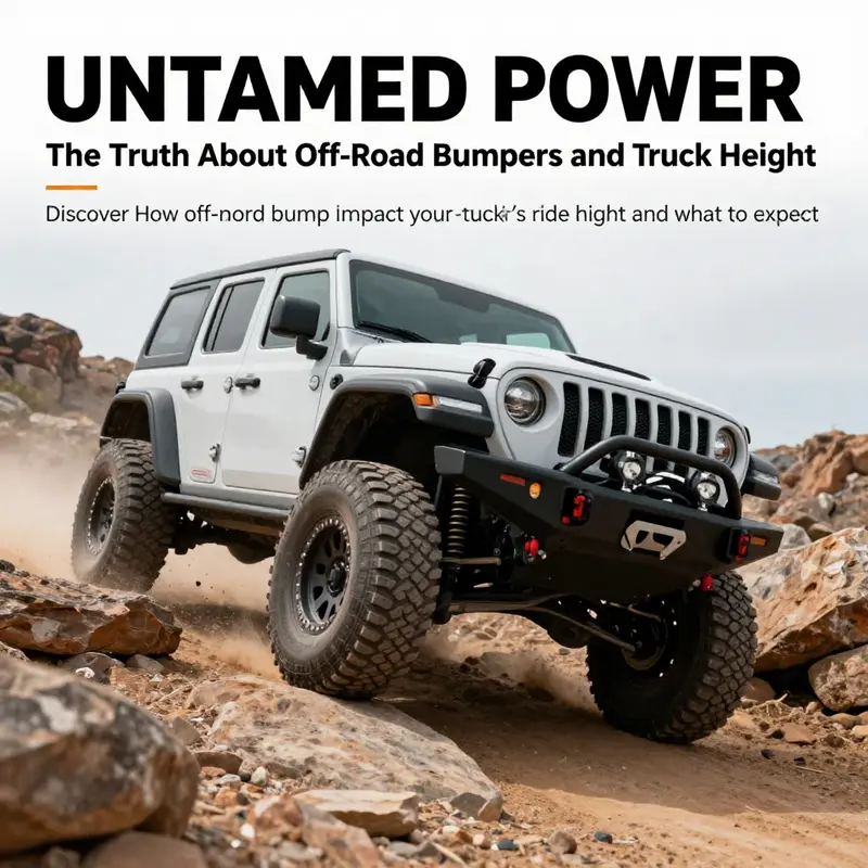 A lifted truck equipped with an off-road bumper tackling rocky landscapes, embodying the off-road adventure ethos.