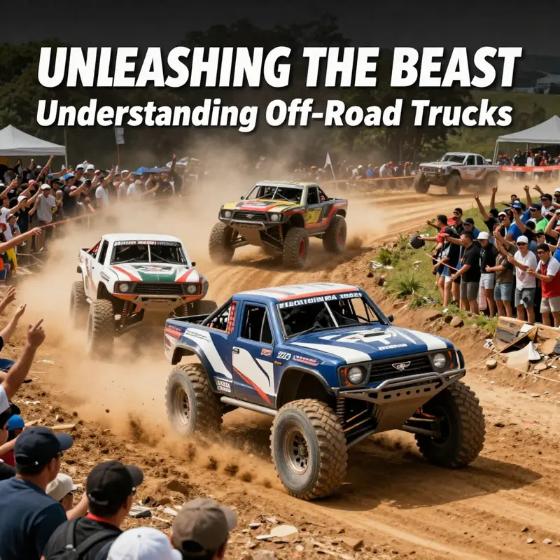 An off-road truck conquering a challenging landscape, illustrating its rugged nature and purpose.