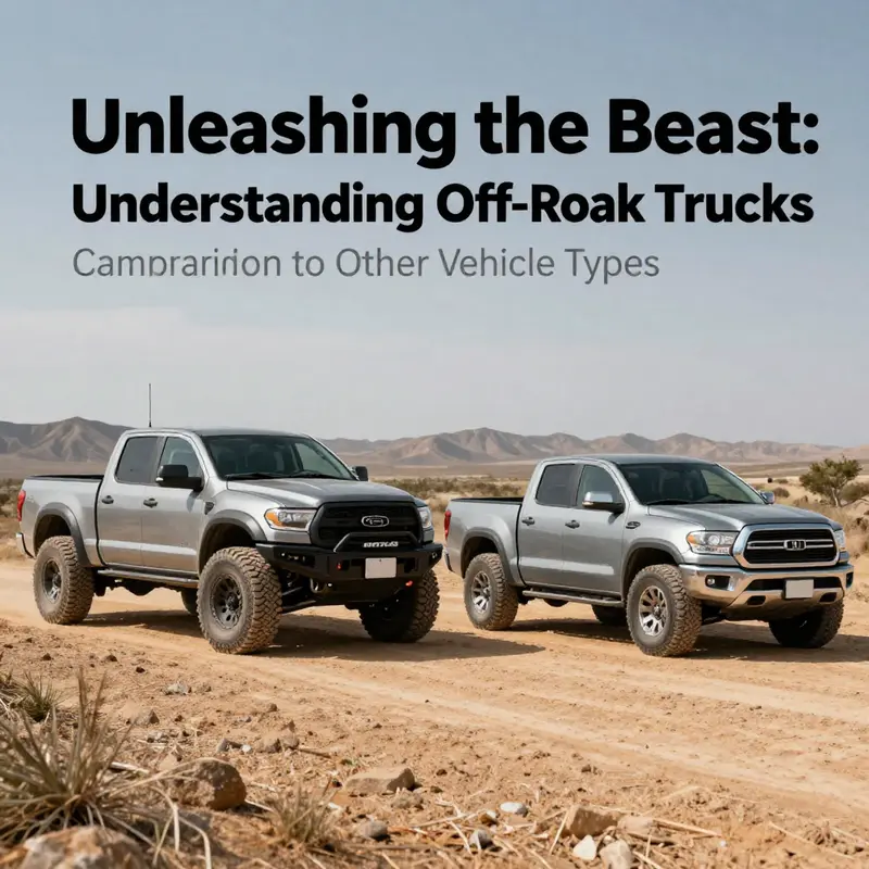 An off-road truck conquering a challenging landscape, illustrating its rugged nature and purpose.