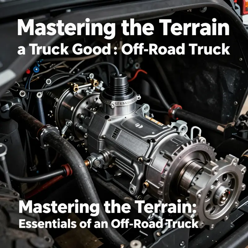 The solid body-on-frame design of an off-road truck ensures durability in rough terrains.