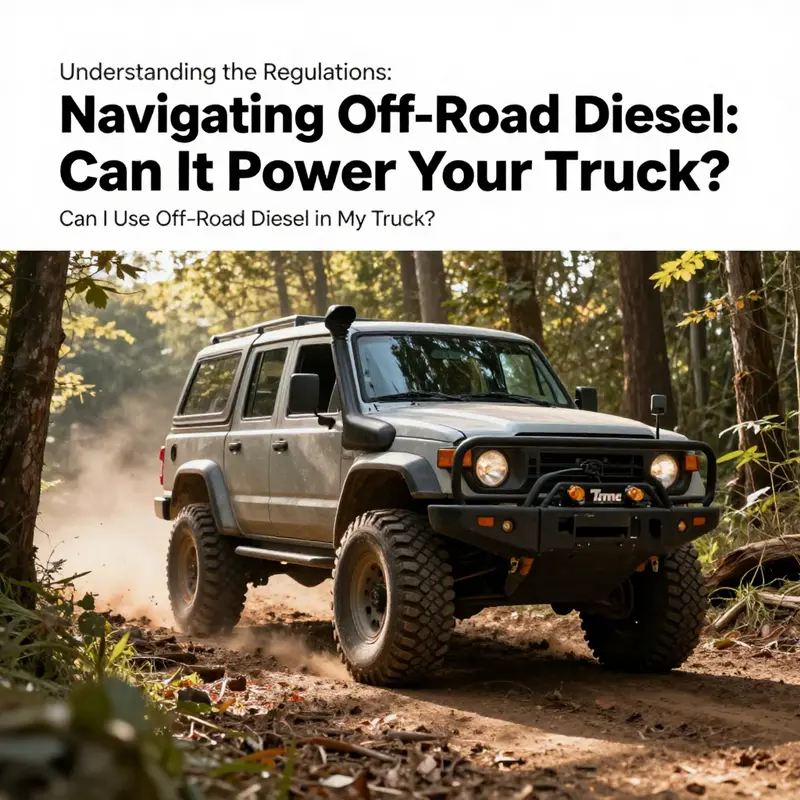 An off-road truck navigating through a rugged terrain, reflecting the need for appropriate fuel usage.