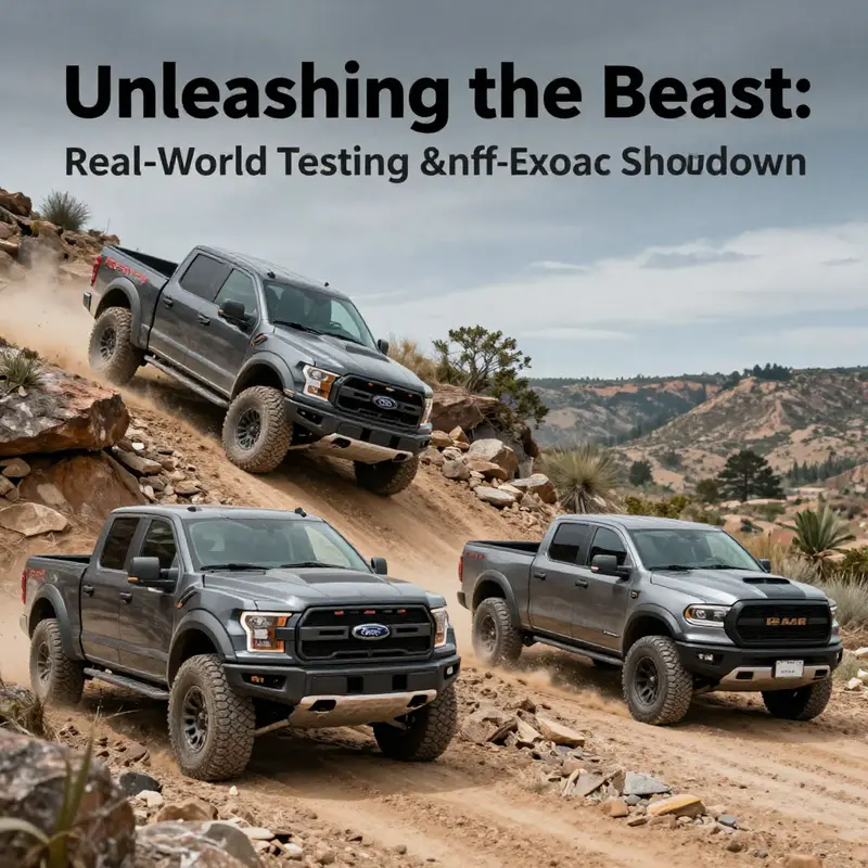 The Ford F-150 Raptor and Ram 1500 Rebel face off in a battle of off-road supremacy.