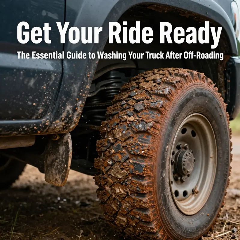 An off-road truck showcases the aftermath of an adventurous day, highlighting the need for immediate cleaning.