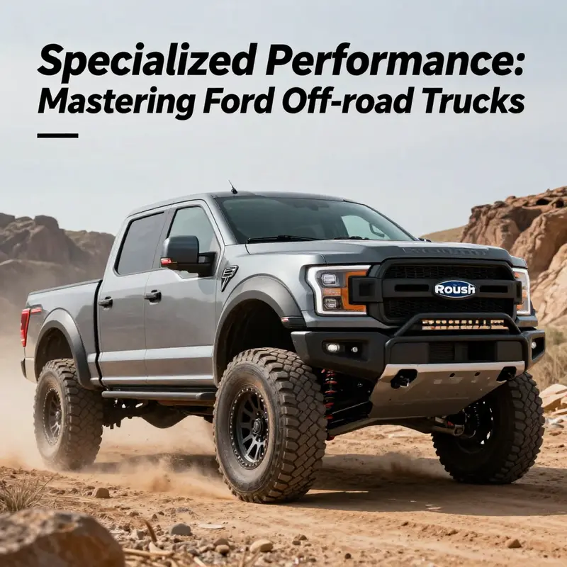 A Roush Performance modified Ford truck tackling challenging terrains with expert upgrades.