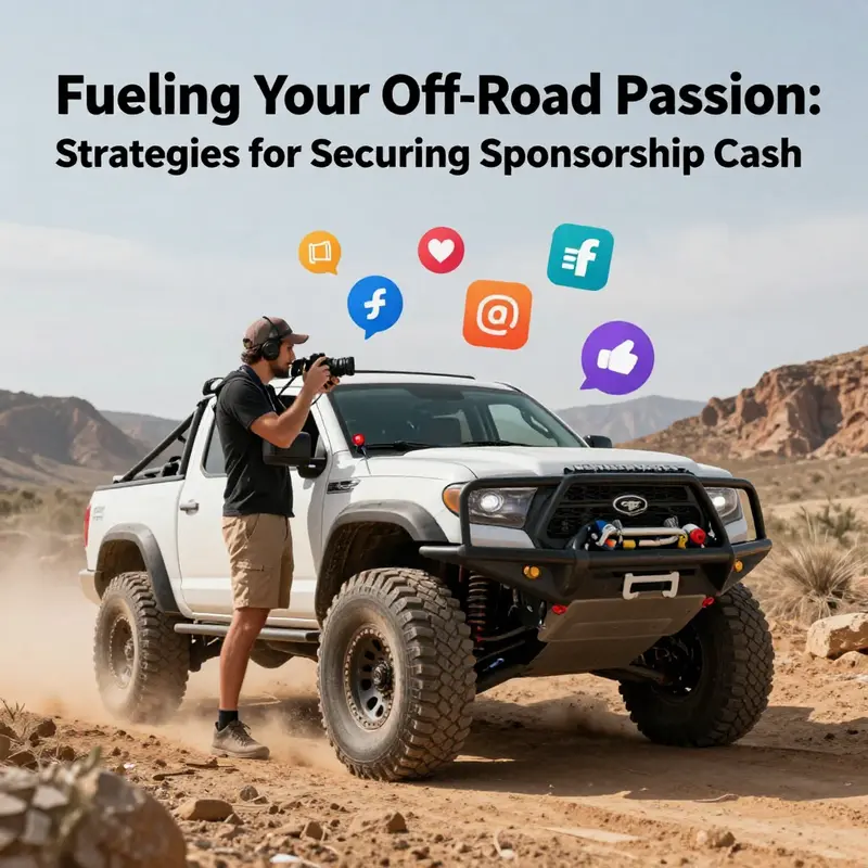 An off-road truck featuring various brand partnerships, symbolizing the rugged spirit of sponsorship.