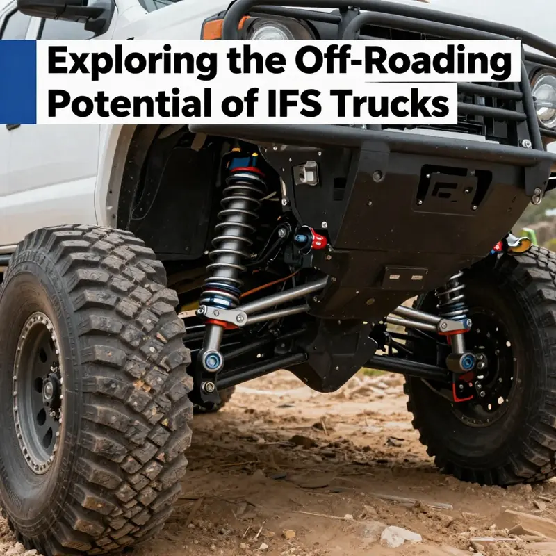 An IFS truck maneuvering through a rocky path, demonstrating its off-roading potential.