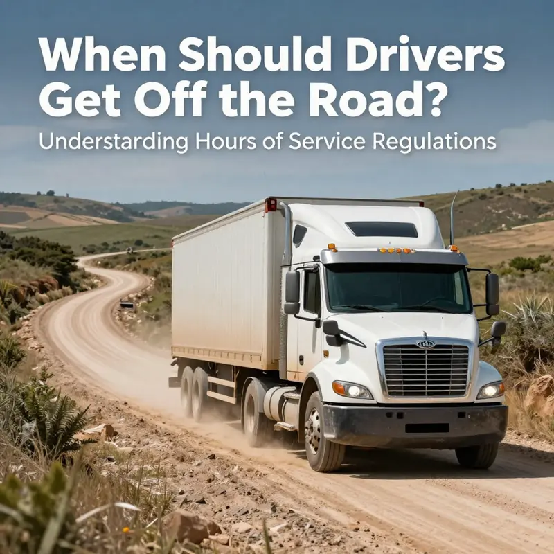 Truck navigating rugged terrains must adhere to strict hours-of-service regulations.