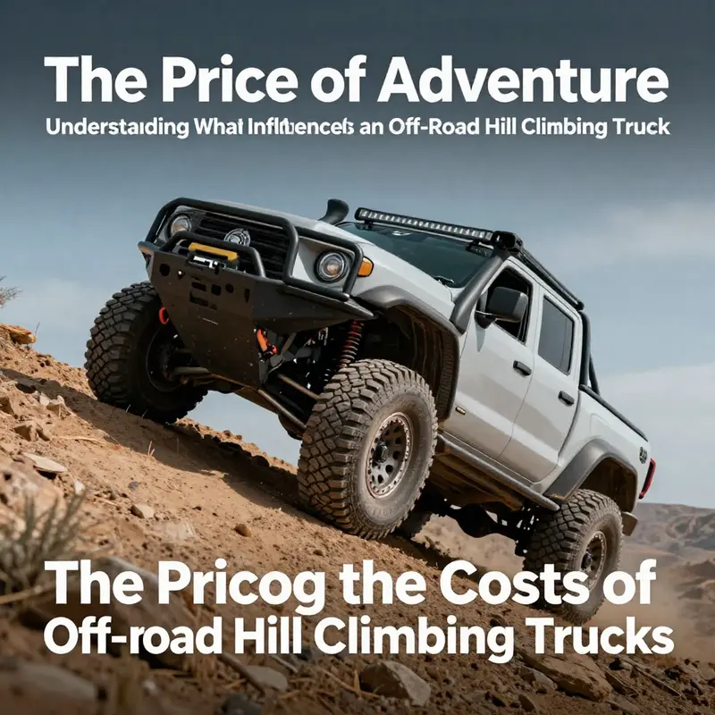 An off-road truck demonstrating raw power as it climbs a challenging hill, a metaphor for the various influences on pricing.