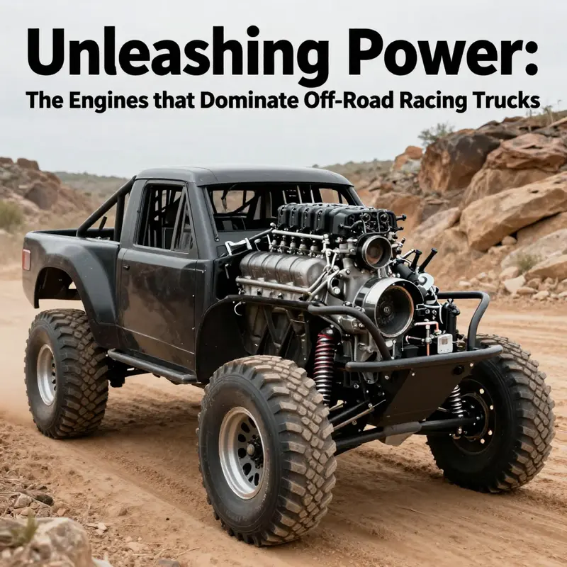 The heart of the machine: a durable large-displacement V8 engine built for off-road racing.
