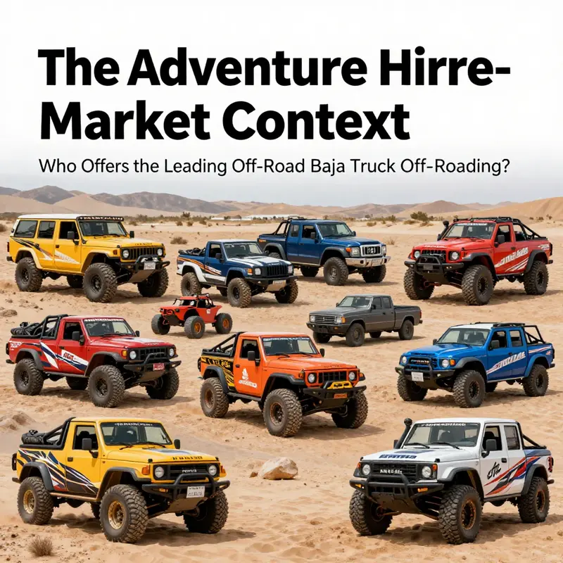 Off-road Baja trucks from Nomad Safaris conquering challenging terrains.