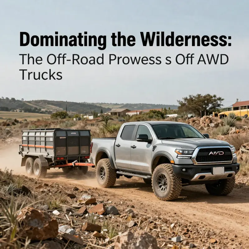 AWD trucks demonstrate exceptional performance on challenging terrains, highlighting their all-wheel drive capabilities.