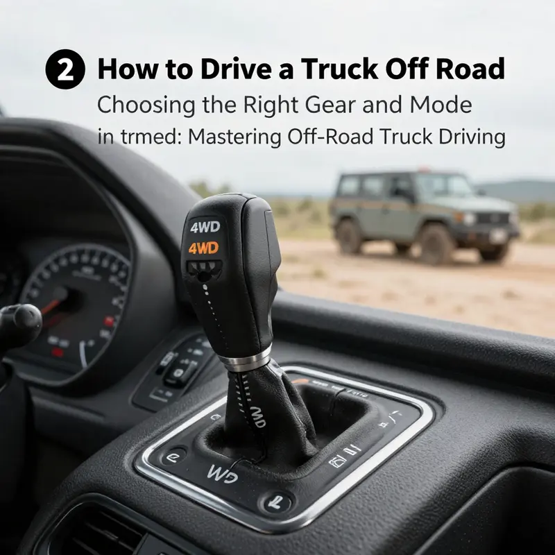 Essential preparation tools and a rugged truck ready for off-road adventures.