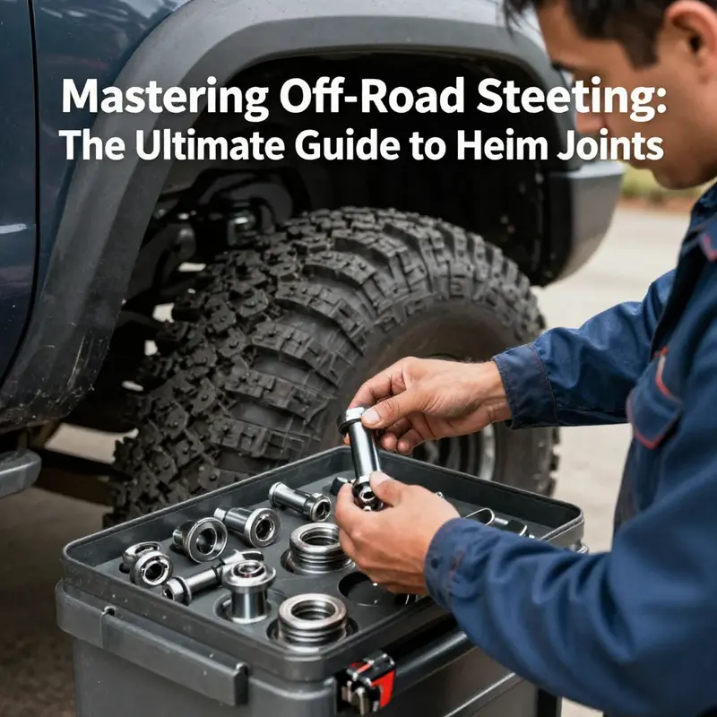 An off-road truck showcasing the critical role of Heim joints in maintaining steering control.