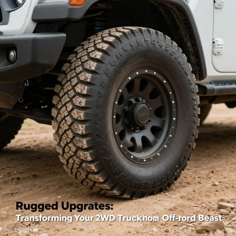 High-performance all-terrain tires designed for off-road capabilities.