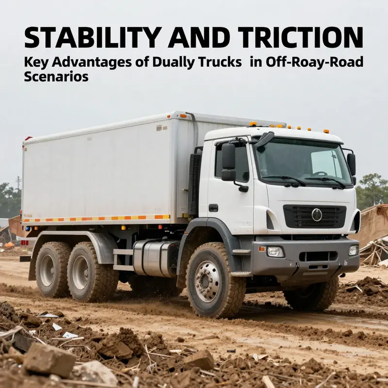 A dually truck demonstrating its exceptional off-road performance on a rugged mountain trail.