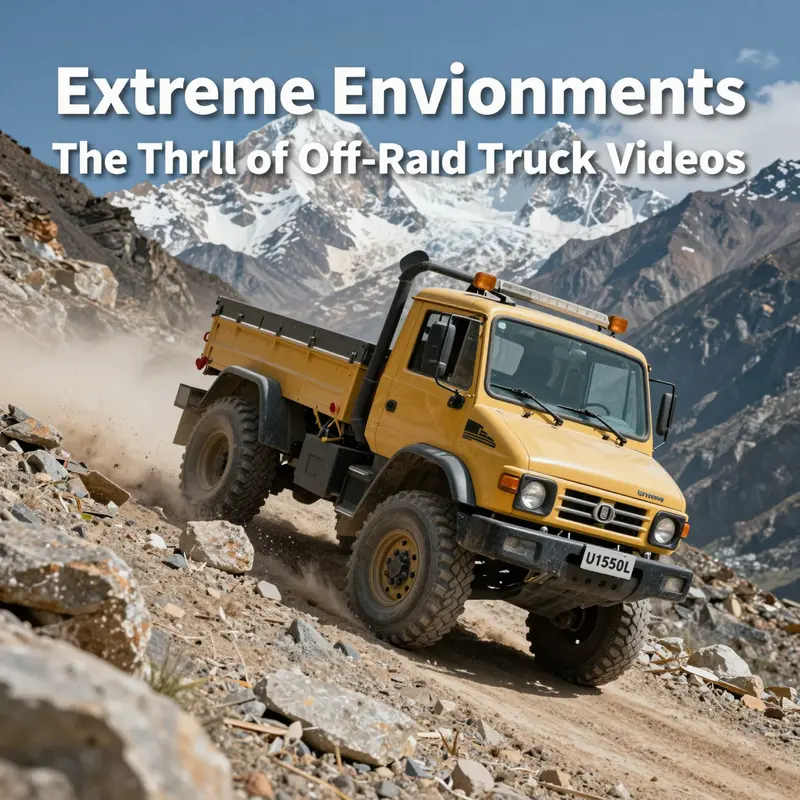 High-octane off-road truck racing, epitomizing the thrill of extreme environments.