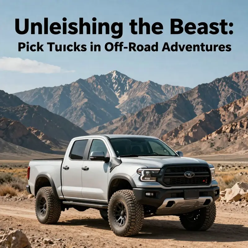A strong pickup truck positioned in a rugged landscape, representing its off-road capabilities.
