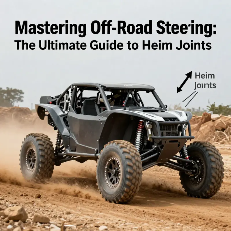 An off-road truck showcasing the critical role of Heim joints in maintaining steering control.