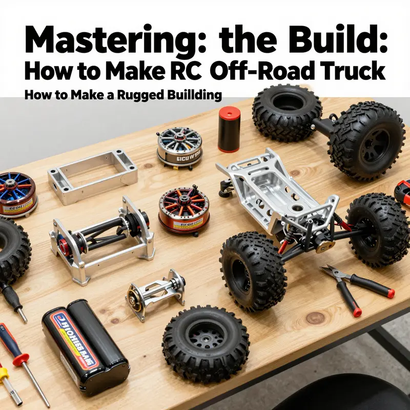 Blueprints and design elements forming the foundation of a durable RC off-road truck build.