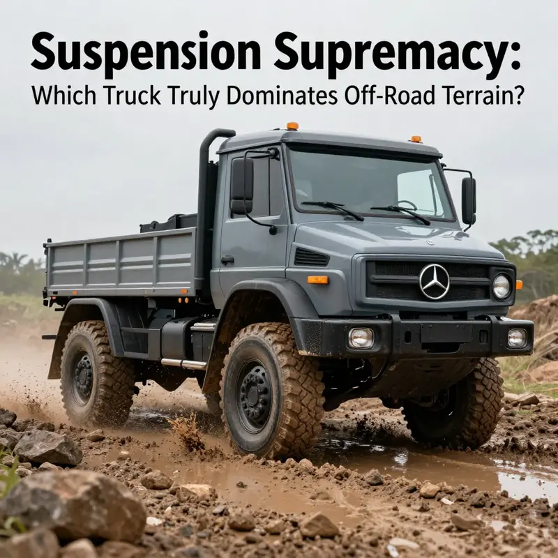 The Mercedes-Benz LG1519 tackles challenging terrains with its innovative suspension system.