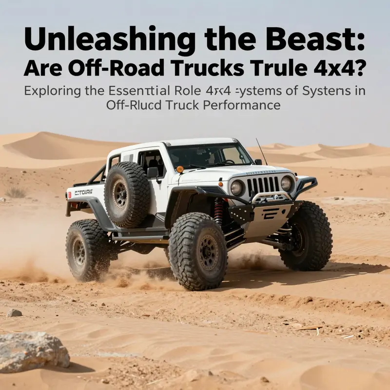 An exhilarating view of an off-road truck speeding across a desert landscape.