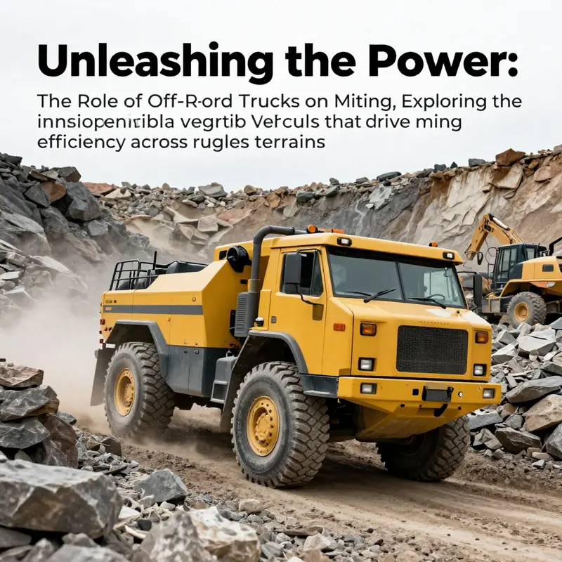 An off-road truck operating in a rugged mining site.