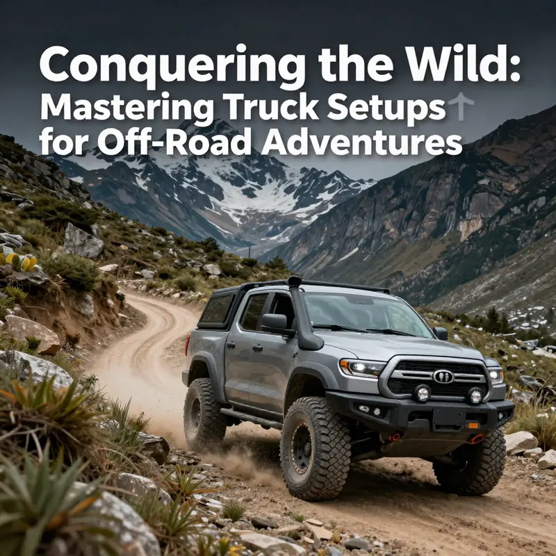 A rugged truck traversing a mountain trail showcasing the spirit of off-road exploration.