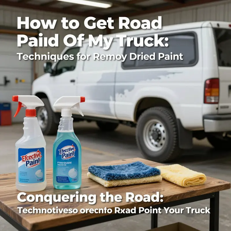 An off-road enthusiast cleaning fresh road paint from their truck with soapy water.