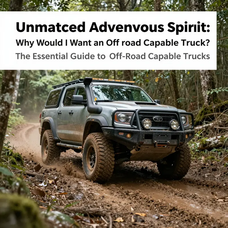 An off-road truck conquering a challenging muddy landscape, demonstrating its unmatched terrain capability.