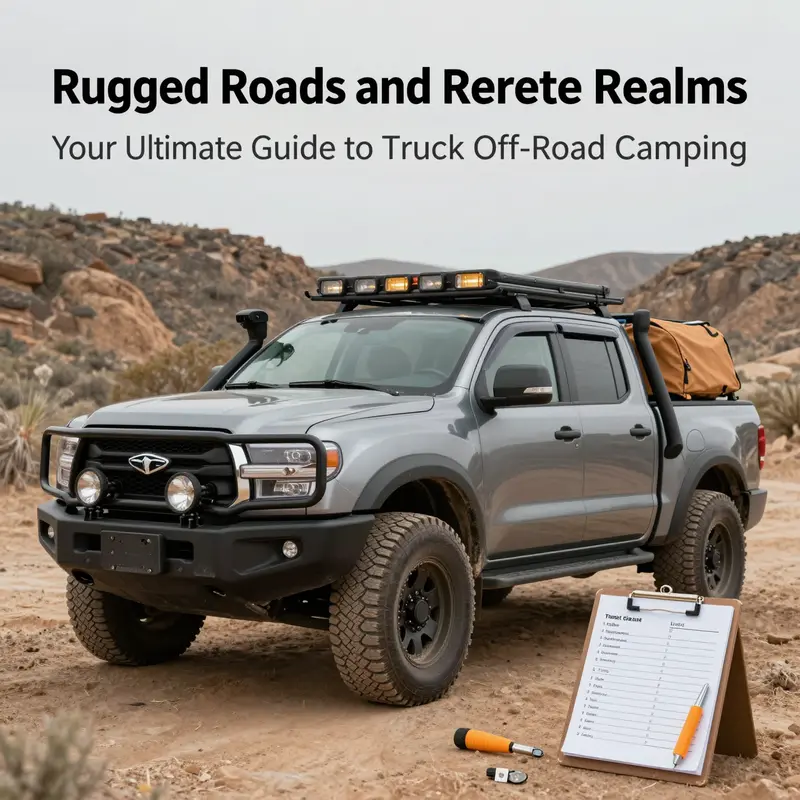 Trucks ready for adventure amidst stunning off-road landscapes.