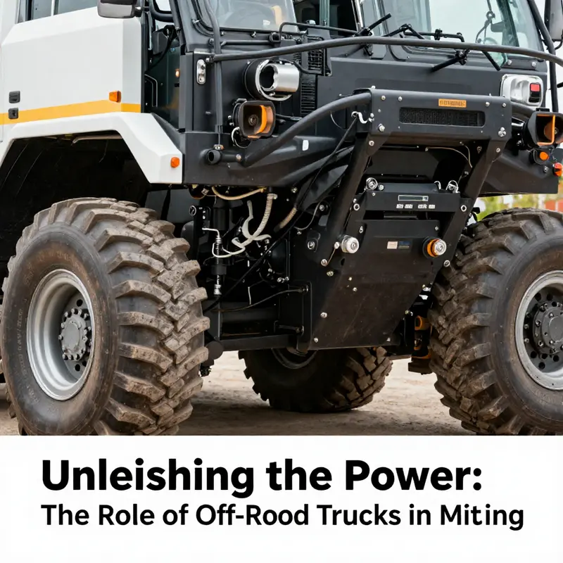 An off-road truck in action in an open-pit mine, illustrating its key role in transporting materials.