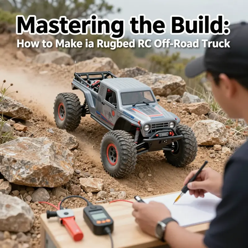Blueprints and design elements forming the foundation of a durable RC off-road truck build.