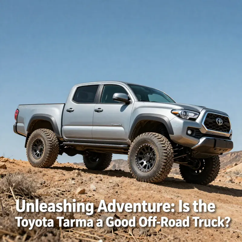 The Toyota Tacoma confidently navigating rugged terrain, a testament to its off-road capability.