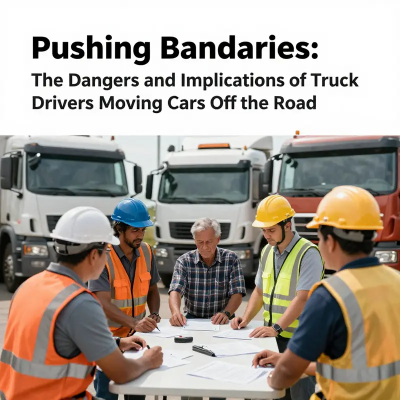 Exploring the legalities surrounding truck drivers pushing vehicles off roads.