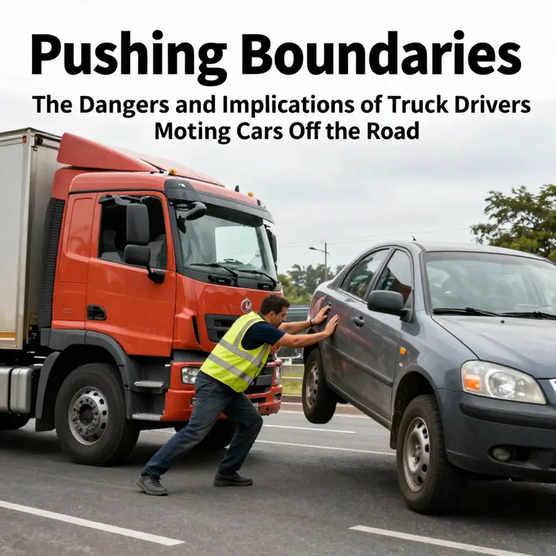 Exploring the legalities surrounding truck drivers pushing vehicles off roads.