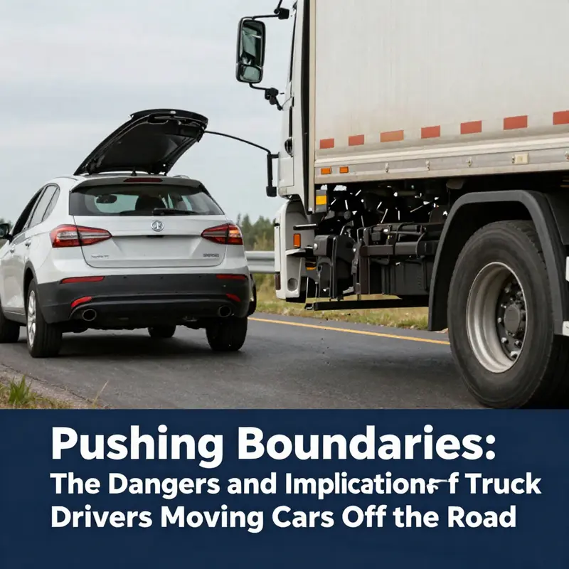 Exploring the legalities surrounding truck drivers pushing vehicles off roads.