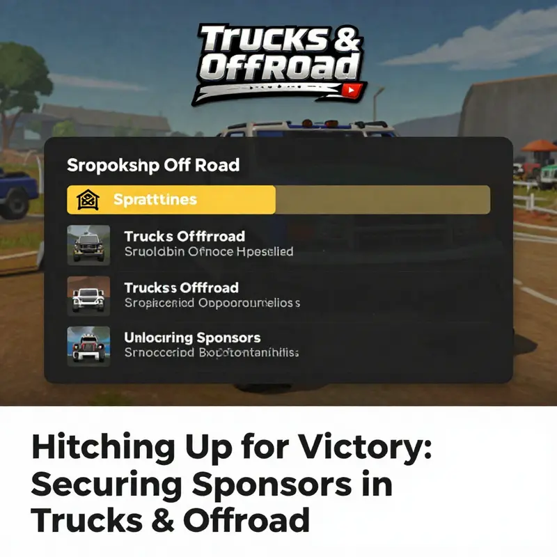 Competing in off-road races is essential for attracting sponsors in Trucks & Offroad.