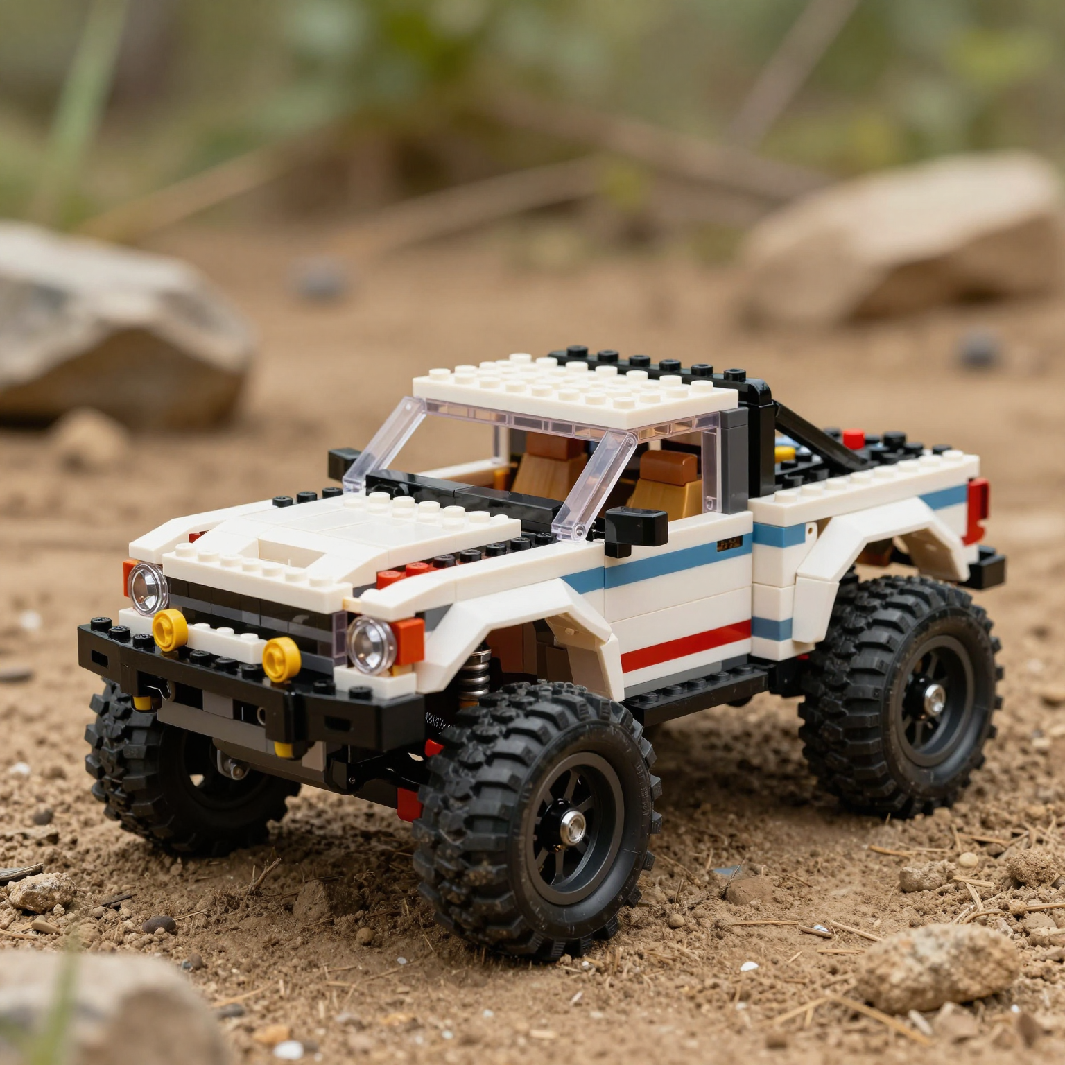 Completed LEGO Off-Roading RC Truck