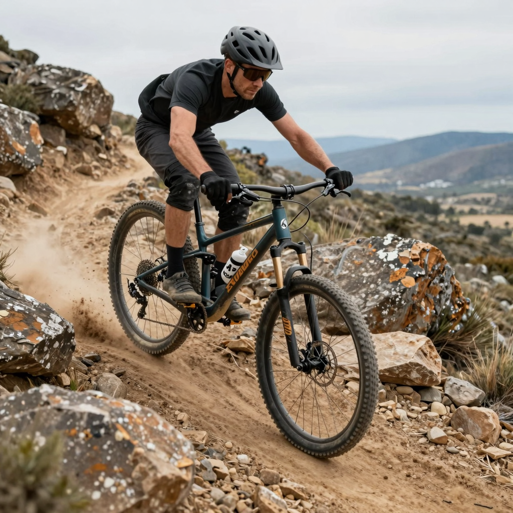 Surly Disc Trucker navigating rugged terrain